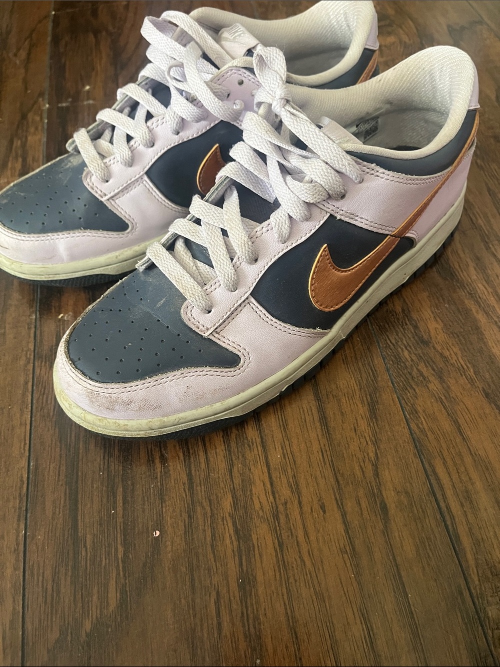 Nike Low-Top Sneakers in Lavender, Navy & Metallic Copper